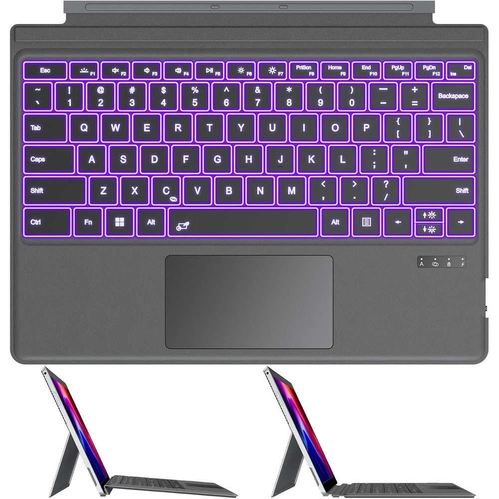 OMOTON Bluetooth Keyboard‎ Touchpad Surface Pro 7+/7/6/5/4/3 Grey